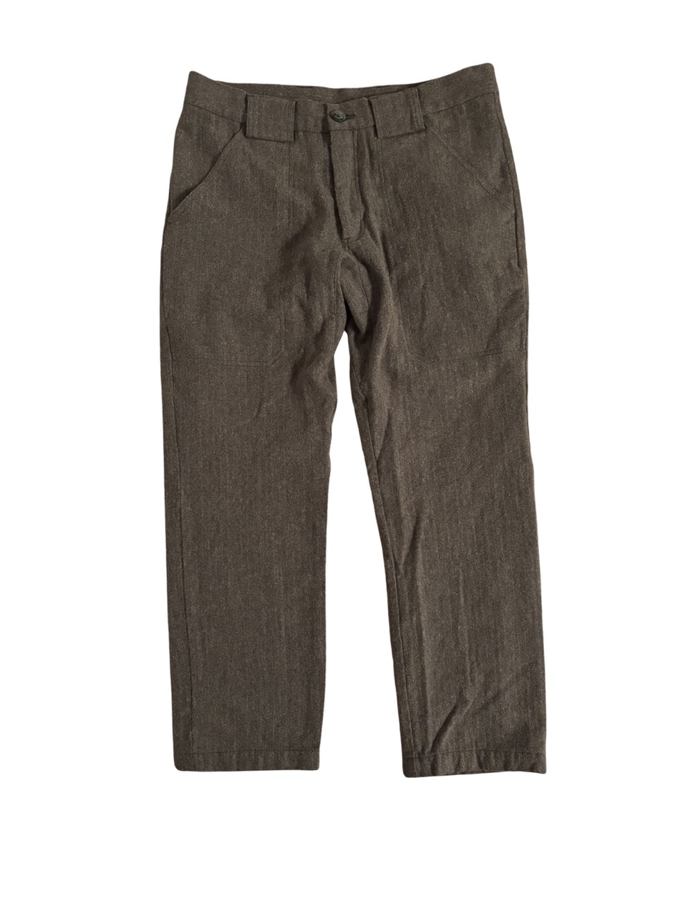 Woolrich Herringone Straight-Leg Trouser - Soft Brown